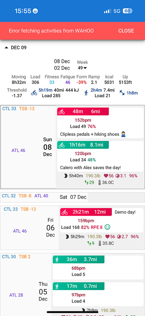 Wahoo error, API throttling users - Bug Reports - Intervals.icu Forum