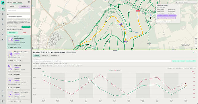 Segments view (here in light mode)