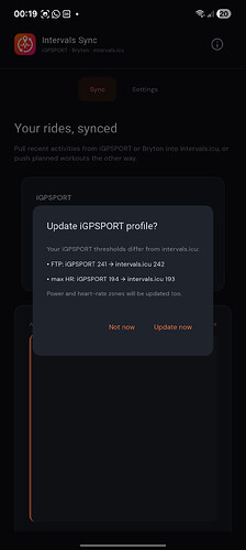 Intervals Sync screenshot