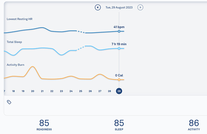 Oura sleep data