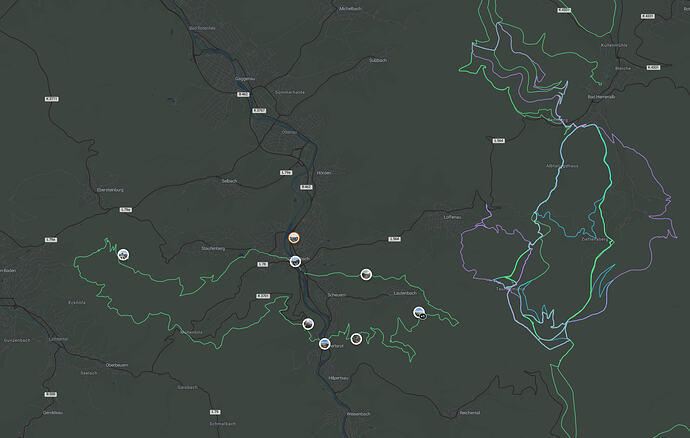 Zoomed in view on hikes, runs, and trail runs with photos added on one activity