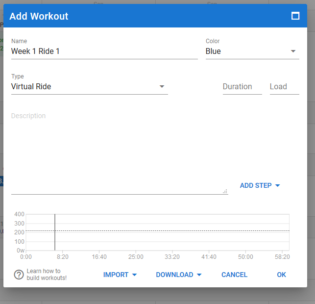 icg training workouts