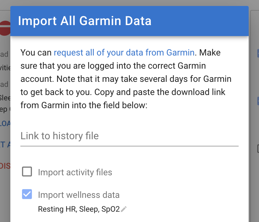 Not getting historical data from Garmin Connect - Bug Reports ...
