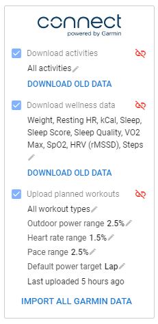 Garmin on intervals import